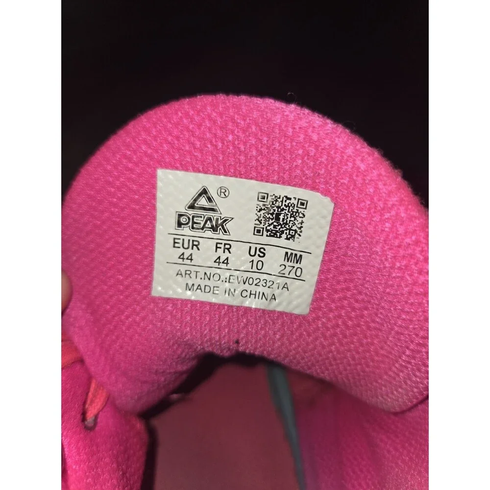 Peak Lou Williams Streetball Master Basketball Sneakers Size 10 Neon Pink